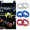 2pcs/set Auto Car AC Climate Control Ring Knob Trim Cover For Nissan Rogue X-Trail Qashqai Car