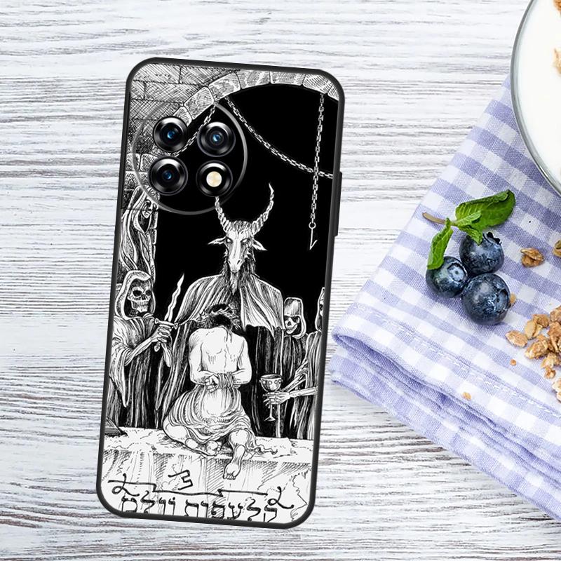 Satanic Scary Skull Case For OnePlus Nord CE 5 2 3 4 Lite N20 N30 OnePlus 10T 13T 13R 12R 15R 10 11 12 13 15 Cover