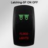 Waterproof LED Rocker Switch for Boat RV Truck | Green/Red Light 12V/24V ON-OFF/ON-OFF-ON for Exhaust Heat AC Lights