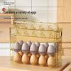Food-Grade PET Egg Storage Box, 30-Egg Capacity, Flip Refrigerator Door Shelf