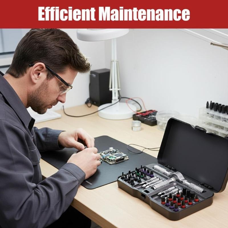 Набор из 40 трещоток Особенности: Съемная Т-образная рукоятка для легкой регулировки при выполнении задач по техническому обслуживанию