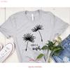 Make A Wish T Shirt Dandelion Motivational Positive Inspirational Quote For Her Vintage Washed Fashion Graphic Streetwear