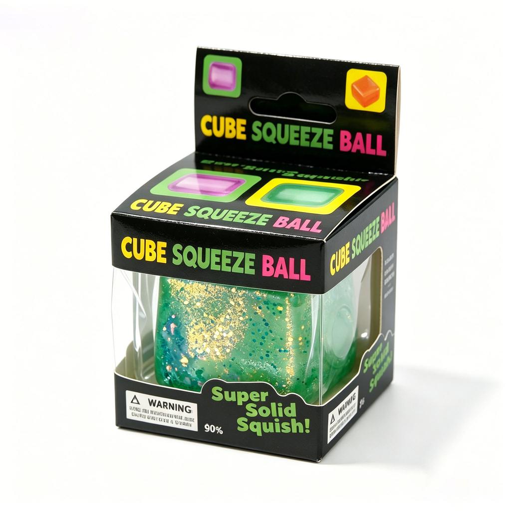 Various Styles of Ice Cube Squeezing Toys for Stress Relief Made of High-transparency Maltose with Slow Rebound and Food-grade Material