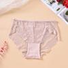 Женские трусы со средней посадкой больших размеров, хлопковые прозрачные трусики с вышивкой и вышивкой, тонкие трусики с подтяжкой бедер