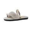 Fashion Set of Toe French Flat-bottomed Slippers for Women's Wear In Summer 2025 New Fashion Casual Set of Toe Beach Sandals