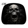 Spooky Theme Car Decoration Funny Headrest Covers, Ghost Skull Print Decorative Covers for Cars Seat Protector, Universal Breathable Auto Interior