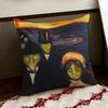 Art EEdvard MMunch Anxiety Cushion Cover Reversible Soft Durable Pillow Cover Home  Car MultiScene Use for Daily Comfort