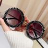 Steampunk Retro Frame Eyewear Fashion Women Spectacles Convenient Rhinestone Sunglasses  Selfie