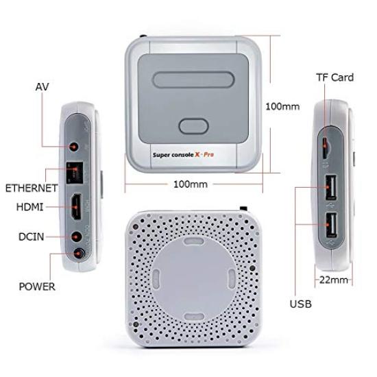 Игровая консоль Super consoleX Pro Retro TV, совместимая с более чем 50 эмуляторами. Домашняя мини-игровая консоль для телевизора, совместимая с выходом HDMI, 128 ГБ. (XPro)