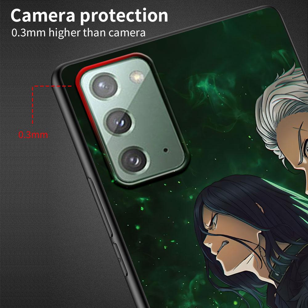 ВЕТРОВКА Чехол для Samsung Galaxy Note 20 Ultra 10 Plus 9 8 TPU Чехол для телефона Note 10 Lite Черный Мягкий корпус Funda Capa