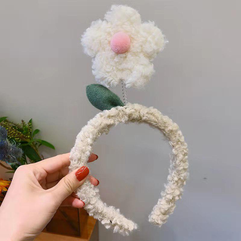 Плюшевая повязка на голову Stella Lou Rabbit Ears - милый цветочный аксессуар для волос в стиле Микки Мауса для женщин