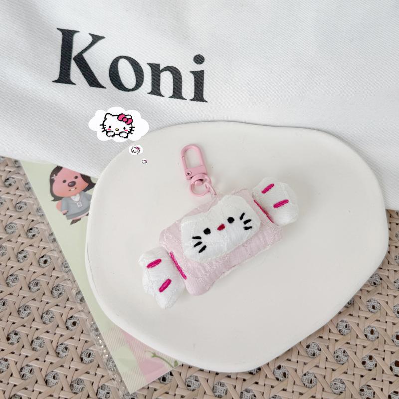 Мультяшный Милый Плюшевый Брелок в виде Кошечки Китти, Прекрасная Мягкая Кукла, Брелок для Ключей, Подвеска на Сумку, Украшение для Рюкзака, Подарок на День Рождения для Девочки