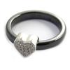 Silver Ring 'Love' Black (ceramic)