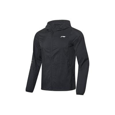 Спортивная куртка с принтом букв Li Ning, мужская куртка, черная AFDQ205-4