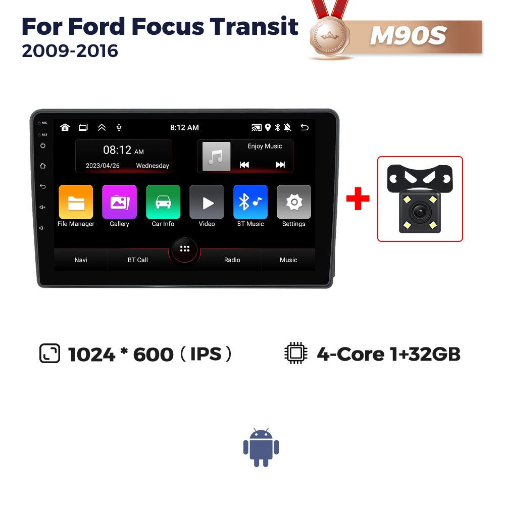 Navifly 8Core 2Din Android автомобильное радио для Ford Focus II C-Max S-Max Fusion Transit Galaxy Kuga 2006-2011 мультимедийный проигрыватель GPS BT