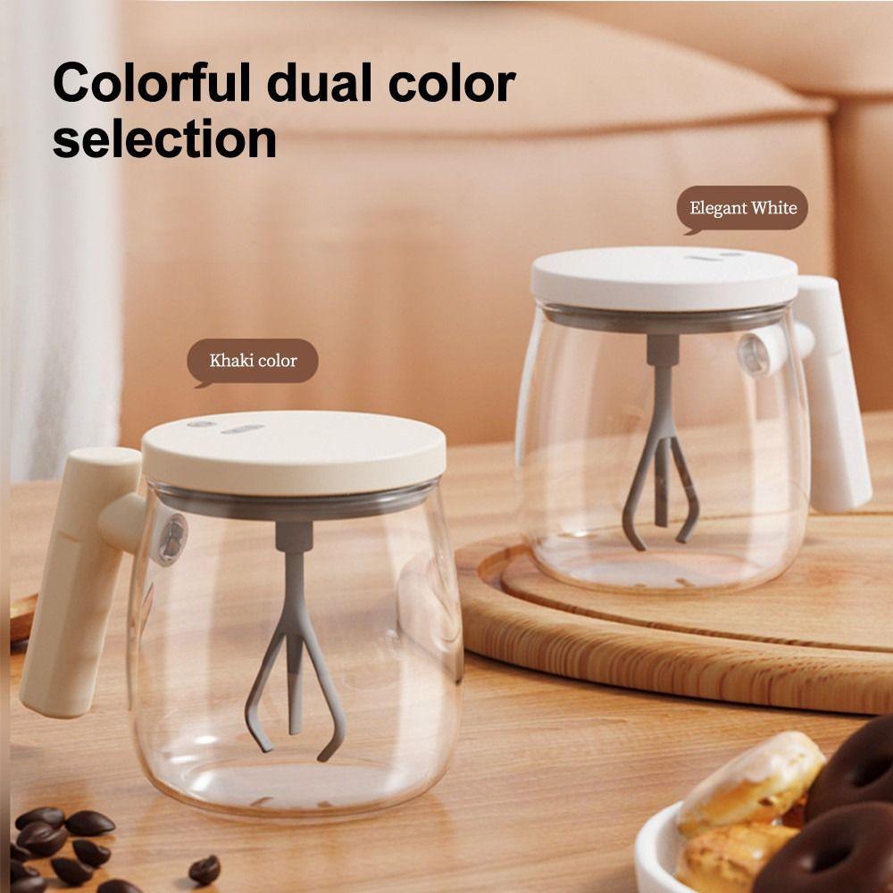 Self Stirring Mug Rechargeable Electric Mixing Cup Durable Glass Cup
