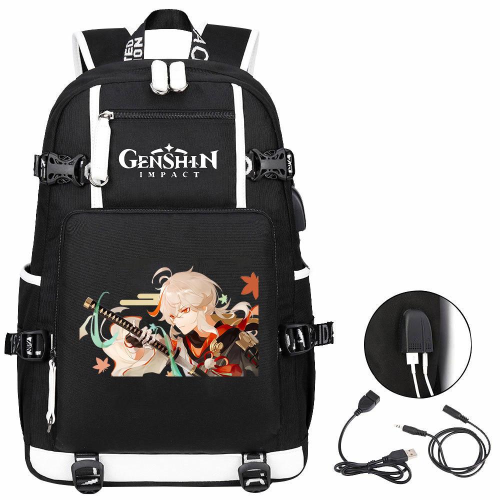Рюкзак Genshin Original God, Печатный Рюкзак Большой Вместимости Дорожная Сумка Студенческая Компьютерная Школьная Сумка
