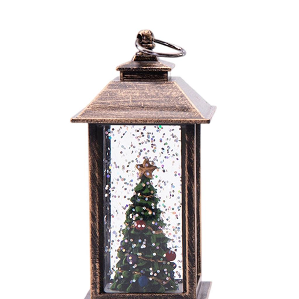 Christmas Lantern Glitter Water Battery Operated for Home Wedding Decorative