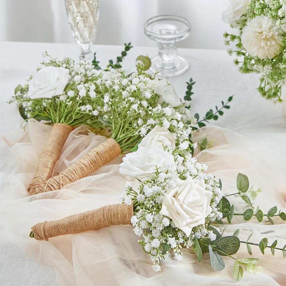 10/15 шт. искусственных цветов Baby Breath Flower искусственная гипсофила для свадебной вечеринки украшение дома цветочные букеты DIY аксессуары