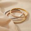 Premium Trendy Princess Cut Stone Stainless Steel Bangle Elegant Accessory Perfect for Parties