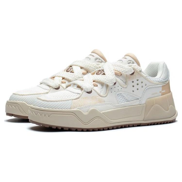 Li Ning CF Su Series Flash Star 2.0 износостойкие нескользящие низкие кроссовки для скейтбординга женские кроссовки Cloud-Mist-White AGLT088-2