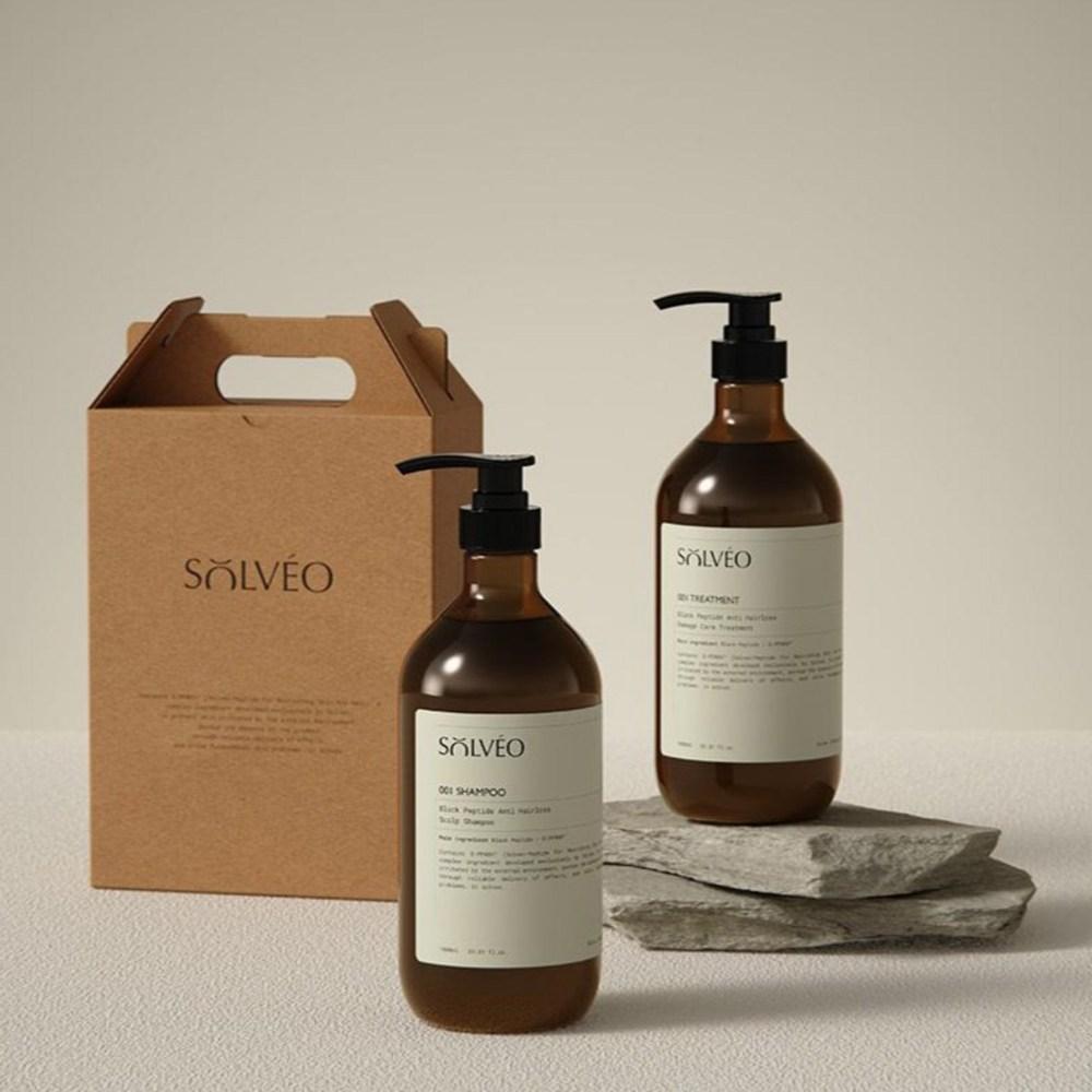 Шампунь Solvio Tea Tree Oily Hair Loss + Подарочная упаковка шампуня 1000 мл, 3 набора