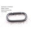 Black Metal Camping Fishing Carabiners Keychain Clip Hanging Buckle Hooks