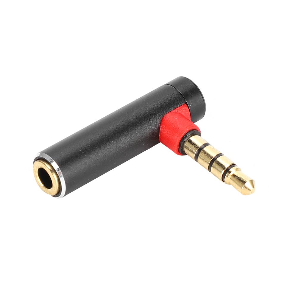 10 шт. переходников 3,5 мм «папа» — «мама» под углом 90 градусов для наушников, аудиоразъемы, черные