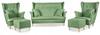 Комплект мягкой мебели Ari Wingback, кресла, пуфы, комплект семейной мебели