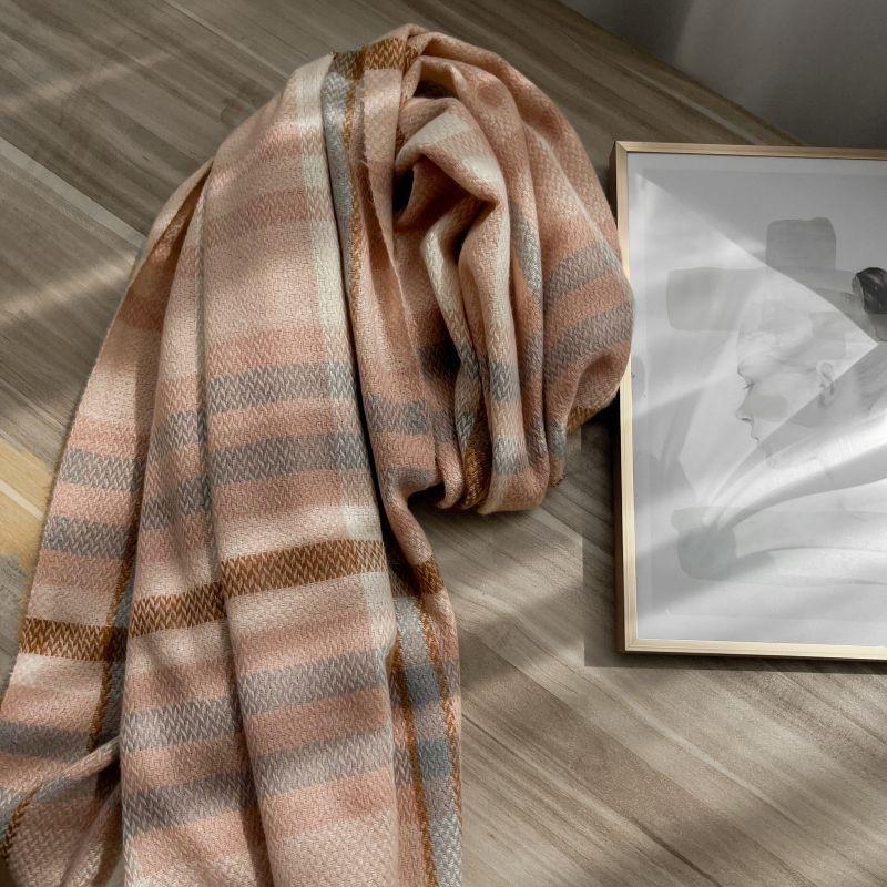New Thickened Scarf Korean Sweet Warm Imitation Cashmere Scarf Plaid Shawl Student Scarf Women
