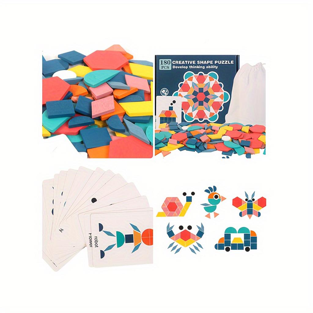 Деревянные игрушки-пазлы танграм, игрушки с геометрическими формами, интерактивные развивающие игрушки для родителей и детей, праздничные подарки и подарки на день рождения.
