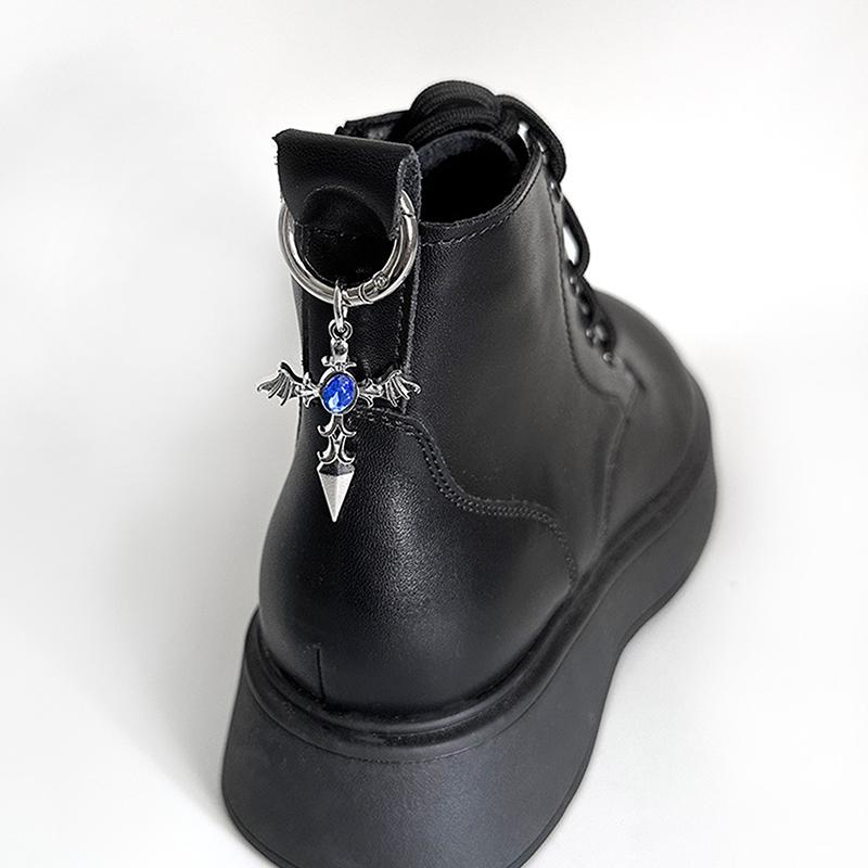 Съемные металлические крылья дьявола крест ботинки Мартин пряжки украшения подвеска ботинки Мартин аксессуары для обуви украшения для вечеринки Y2K
