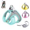 Dog Harness for Small Dogs Cats Reflective Pet Harness And Leash Set Adjustable Breathable Pet Chest Vest Leash Dog Accessories