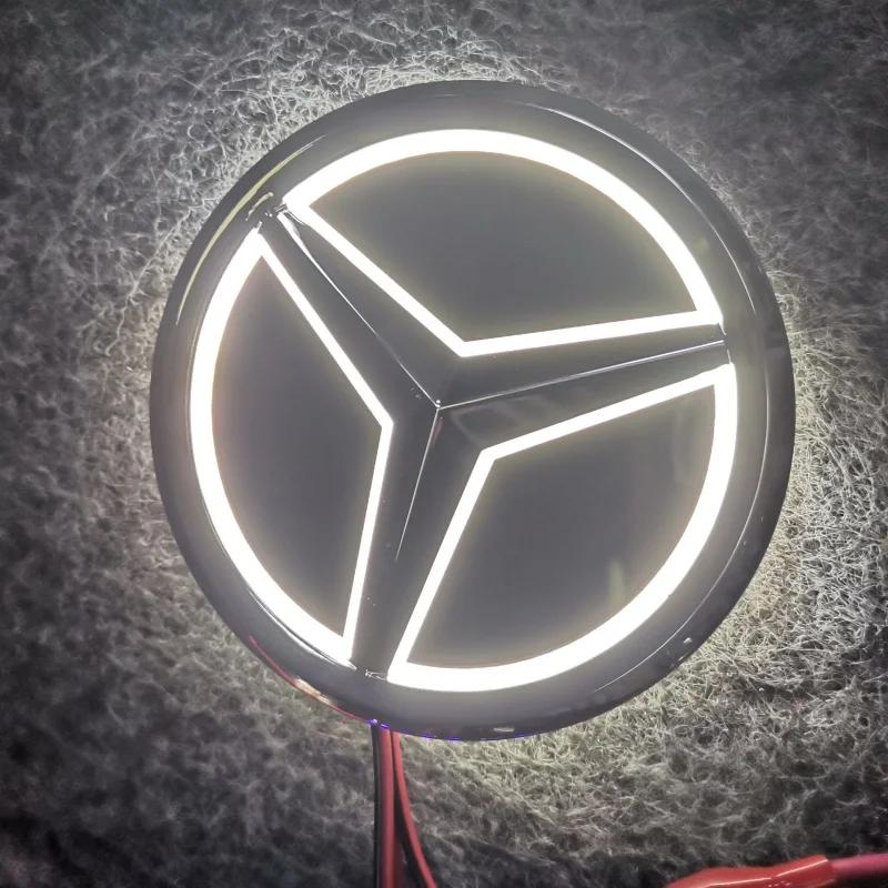 9.5cm Car Rear Trunk Emblem ABS LED Badge Light Accessories for Mercedes Benz S350 S300L S A B C E Class GLA GLK ML GL GLC GLE AD1