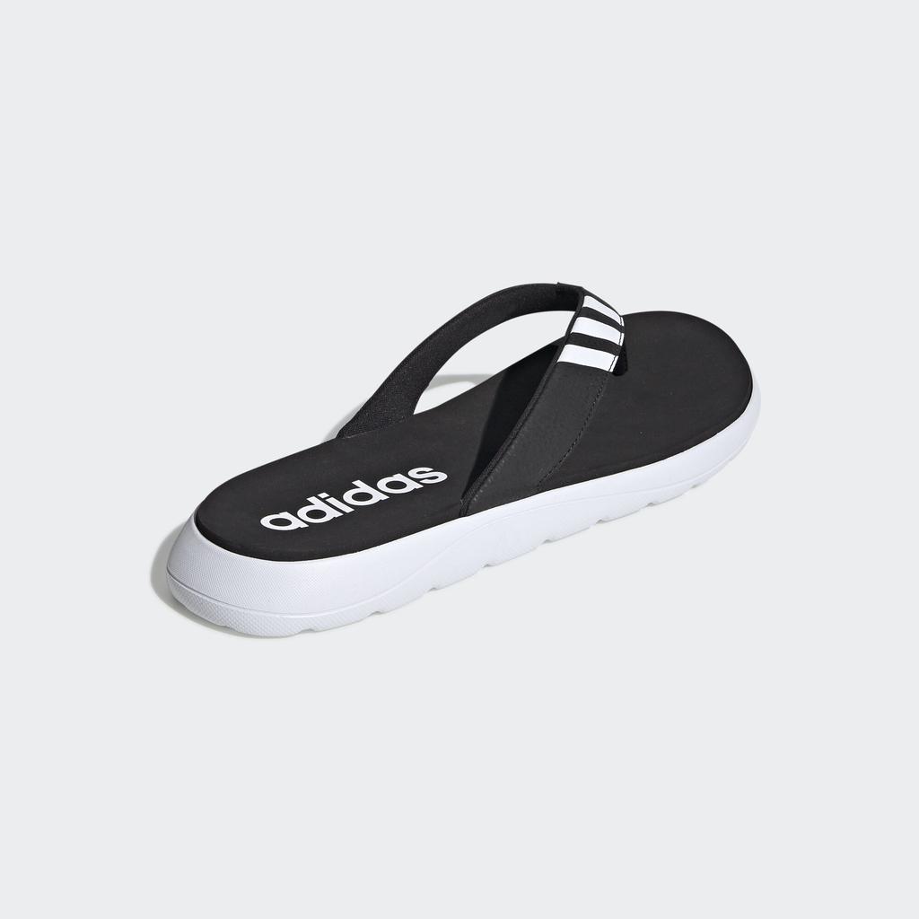 adidas Удобные шлепанцы Черный как ночь Белый как облако