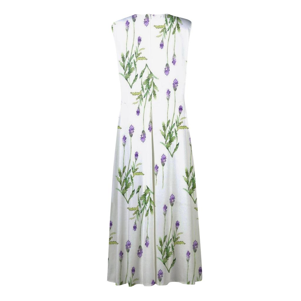 Женское длинное платье Платье макси Повседневное платье Летнее повседневное платье без рукавов с v-образным вырезом в стиле бохо с талией и принтом