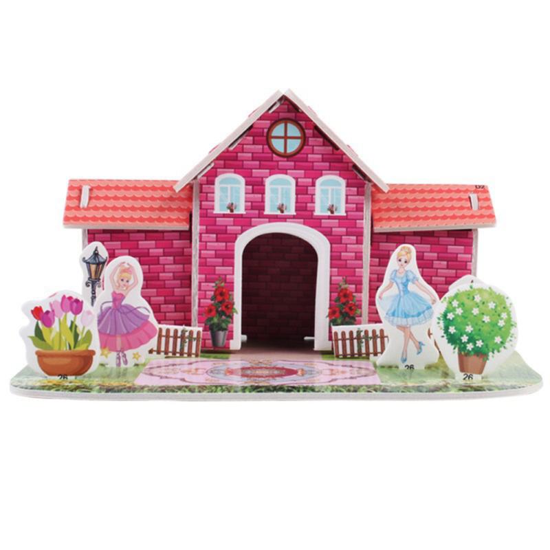 Children 3D Small Two-piece Jigsaw Three-dimensional Puzzle Diy Handmade Model Assembling Toy