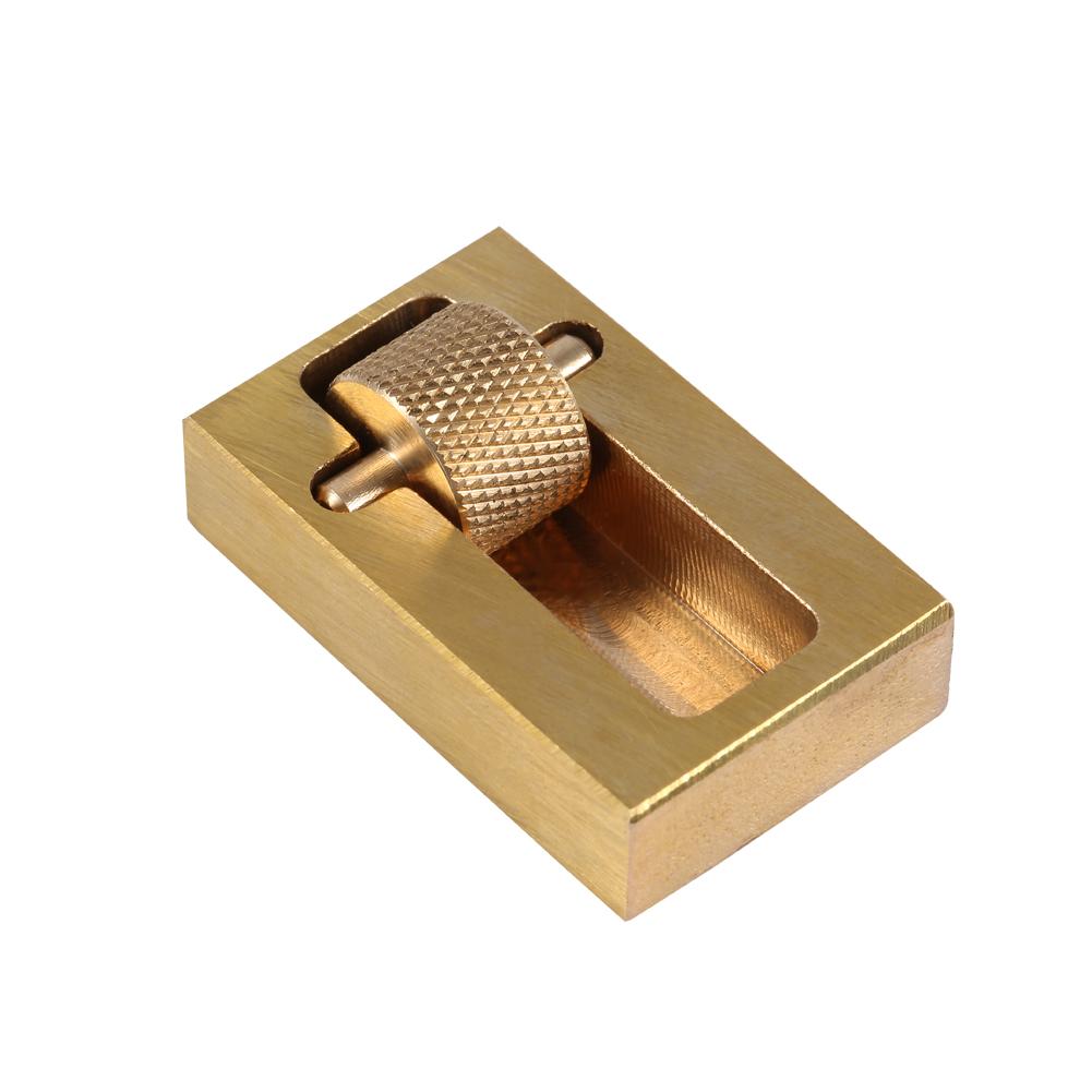 Leather Top Edge Dye Oil Roller Box Applicator DIY Craft Treatment Tool Brass with Extra Roller