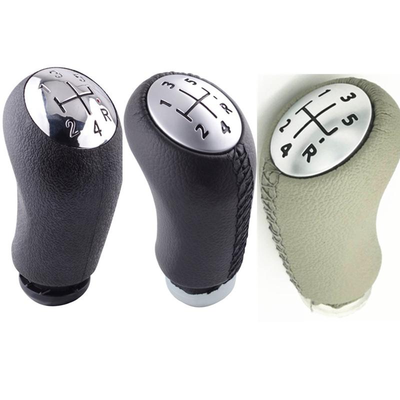 MT 5 Speed Leather/ABS Gear Shift Knob for Renault Megane II MK2 MK3 Scenic 2 Clio 3 III GearShifter Pen HeadBall Accessories