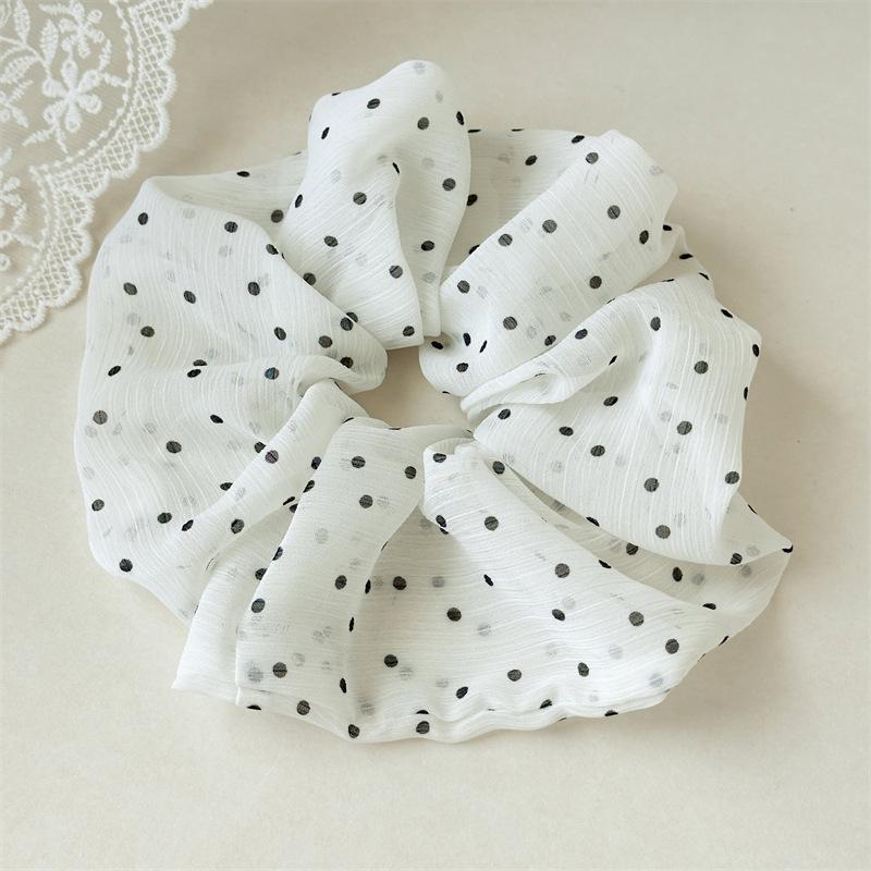 Classic Polka Dot And Paisley Pattern Hair Bands Contrast Color Aesthetic Scrunchies Retro 90s Style Daily Hair Accessories