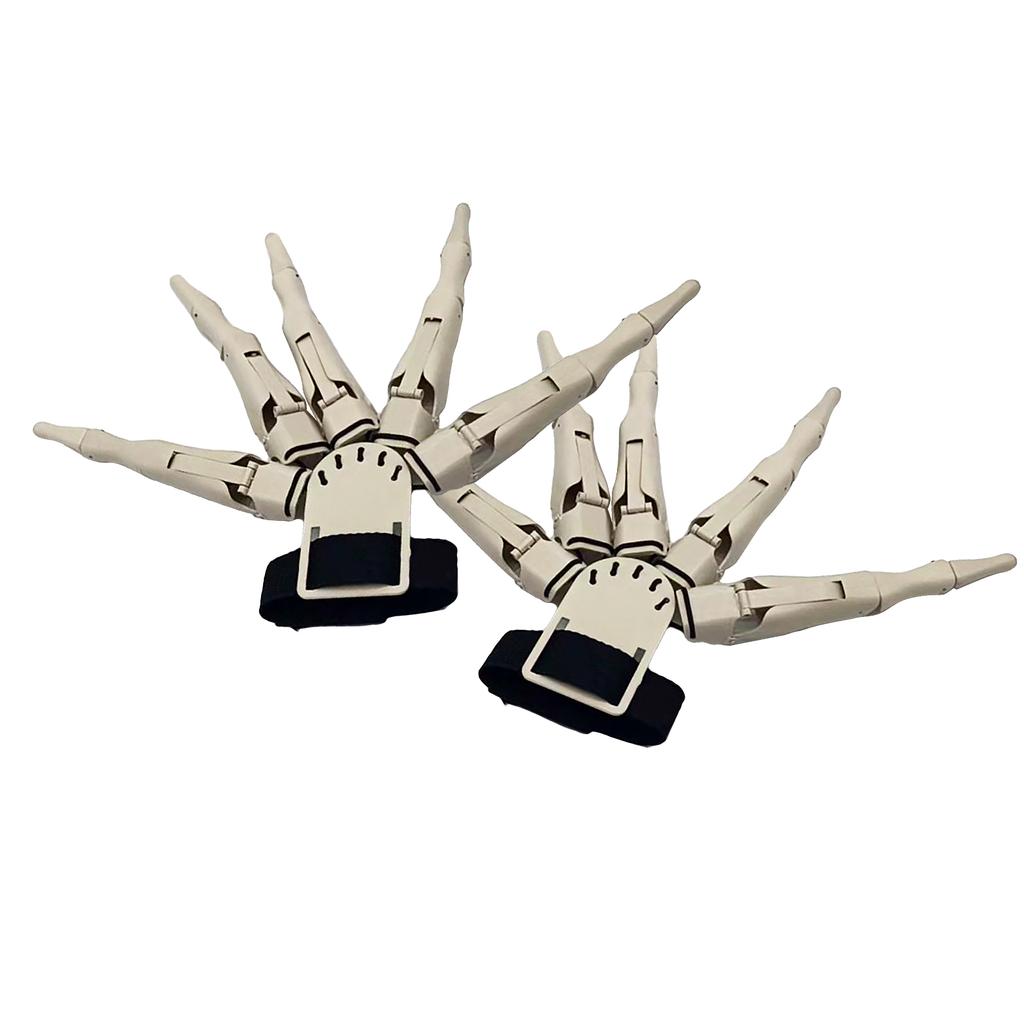 2 упаковки Хэллоуина сочлененные пальцы реалистичные Хэллоуин скелет руки ужасы гибкие суставы пальцев