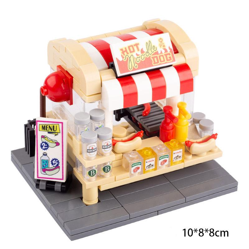 Игрушки-конструкторы MOC Модель Совместимые детали MOC Кирпичи Городская уличная лампа Строительный блок Лампа с Хэллоуинской летучей мышью