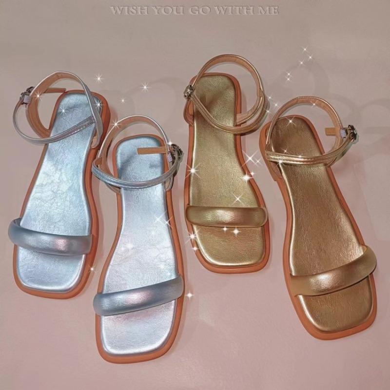 Модные женские босоножки 2024 года на плоской подошве женские босоножки летняя обувь туфли с открытым носком женская обувь босоножки на танкетке женская обувь для вечеринок женская обувь