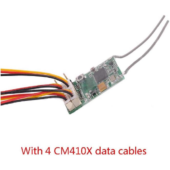 Acxico 2Pcs Mini CM410X 4 Channel DSMX DSM2 Receiver 2.4GHz PPM Port Support JR DX6I
