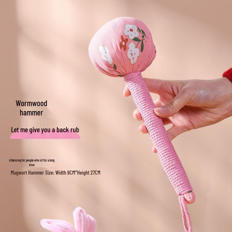 Valentine's Day Handmade Peach Mugwort Massage Hammer: Perfect Souvenir for Girlfriend, Parents, or Elders