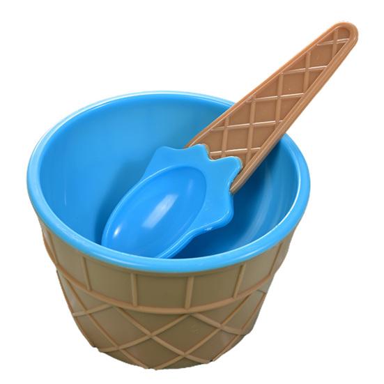 Ice Cream Spoon Cute Shape Food Grade Non-stick Anti-freeze Anti-slip Handle Tableware Multi-colored Homemade Ice Cream Cup