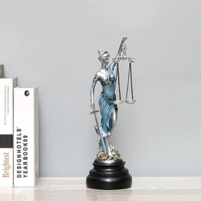 Греческая богиня правосудия Фемида Фигурка Смола Статуэтка, Орнаменты Украшение дома Скульптура богини Офисное украшение Ремесло Подарки