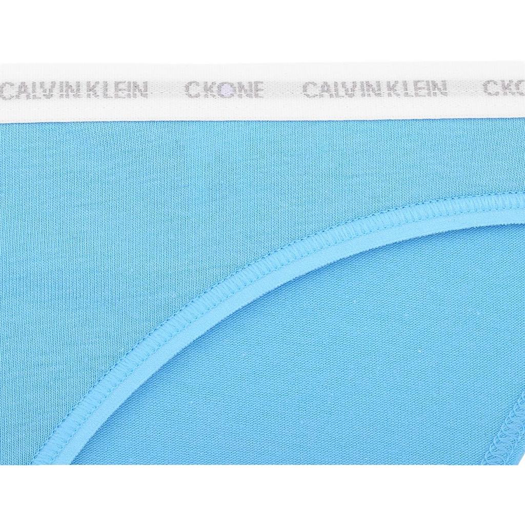 Calvin Klein Logo Print Bikini Thong Women Underwear Blue QD3785-CW0