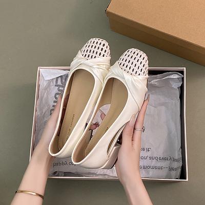 2025 новая плетеная ажурная сумка, сандалии с носком, женская юбка, ретро, верхняя одежда, толстый каблук, средний каблук, модная повседневная обувь