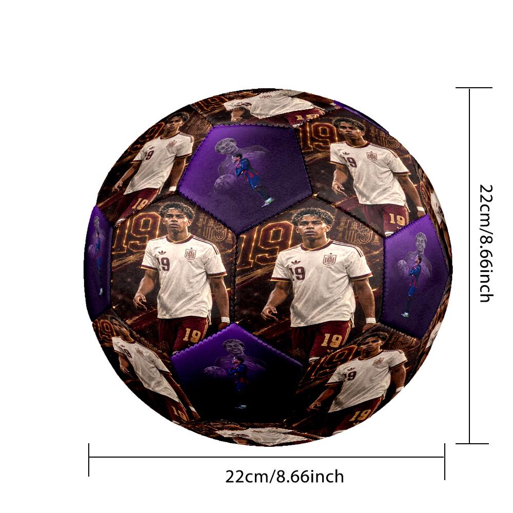 Lamine Yamal's Spain's 19th Century Legacy Size 5 Football Machine Sewn Indoor/Outdoor Universal Football for Football Accessories